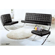 Modern Barcel Mies Van Living Room Popular quality Sofa Cowhide Full Leather Barcelona Chair